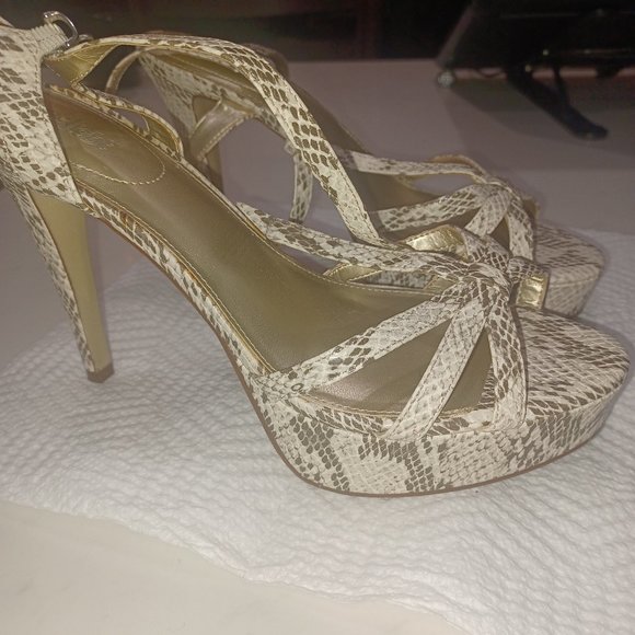 SNAKE SKIN PRINT SHOES FOR WOMEN SIZE 10 - Picture 1 of 1